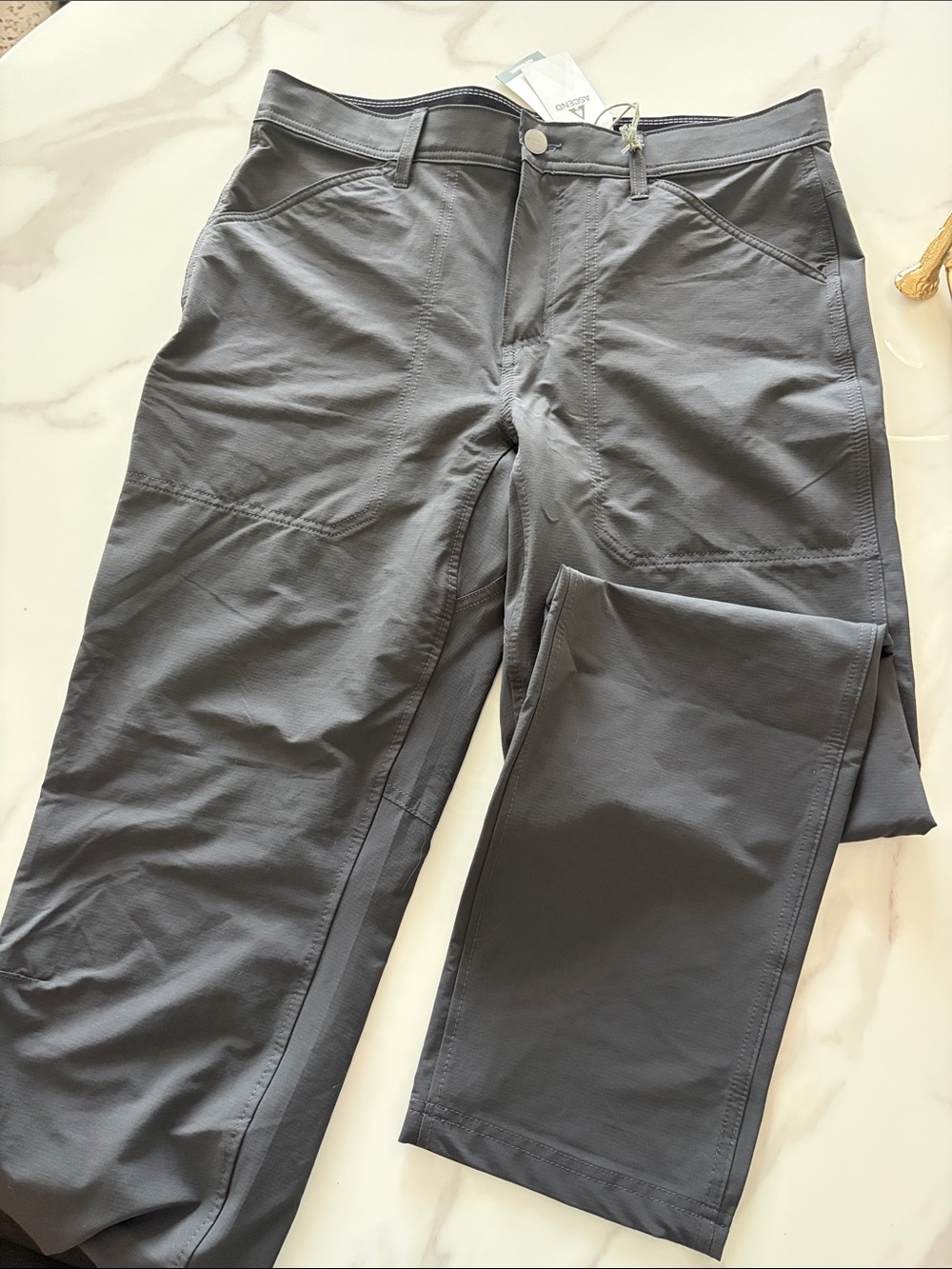 Men's Ascend Gray Performance Pants NWT 34x34